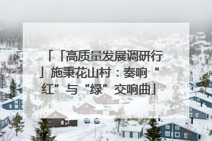 「高质量发展调研行」施秉花山村：奏响“红”与“绿”交响曲