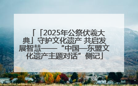 「2025年公祭伏羲大典」守护文化遗产 共启发展智慧——“中国—东盟文化遗产主题对话”侧记