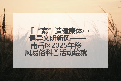 “素”造健康体重 倡导文明新风——南岳区2025年移风易俗科普活动绘就健康生活新图景