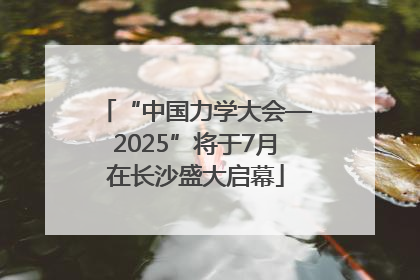 “中国力学大会—2025”将于7月在长沙盛大启幕
