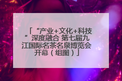 “产业+文化+科技”深度融合 第七届九江国际名茶名泉博览会开幕（组图）