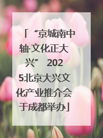 “京城南中轴·文化正大兴” 2025北京大兴文化产业推介会于成都举办