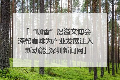 “咖香”漫溢文博会 深帮咖啡为产业发展注入新动能_深圳新闻网