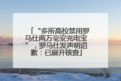 “多所高校禁用罗马仕两万毫安充电宝”，罗马仕发声明道歉：已展开核查