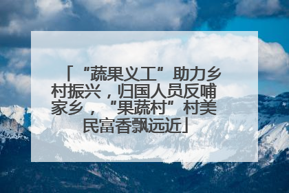 “蔬果义工”助力乡村振兴，归国人员反哺家乡，“果蔬村”村美民富香飘远近