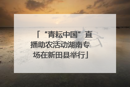 “青耘中国”直播助农活动湖南专场在新田县举行