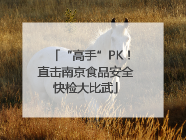 “高手”PK！直击南京食品安全快检大比武