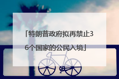 特朗普政府拟再禁止36个国家的公民入境