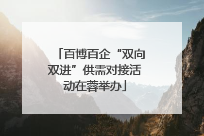 百博百企“双向双进”供需对接活动在蓉举办