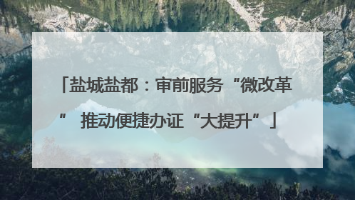 盐城盐都：审前服务“微改革” 推动便捷办证“大提升”