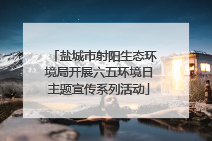 盐城市射阳生态环境局开展六五环境日主题宣传系列活动