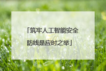 筑牢人工智能安全防线是应时之举