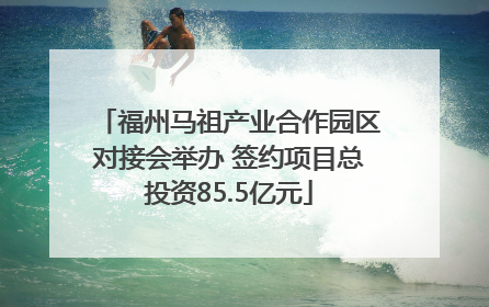 福州马祖产业合作园区对接会举办 签约项目总投资85.5亿元