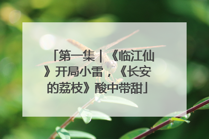 第一集｜《临江仙》开局小雷，《长安的荔枝》酸中带甜