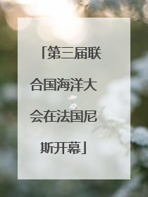 第三届联合国海洋大会在法国尼斯开幕