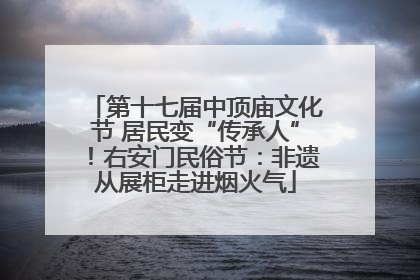 第十七届中顶庙文化节 居民变“传承人”！右安门民俗节：非遗从展柜走进烟火气