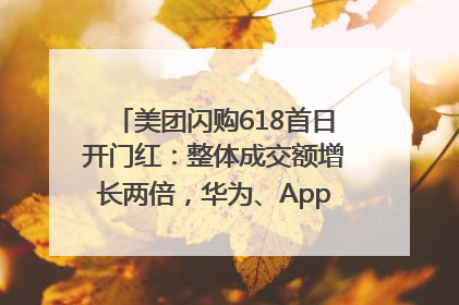 美团闪购618首日开门红：整体成交额增长两倍，华为、Apple、沃尔玛等近800个品牌翻倍增长