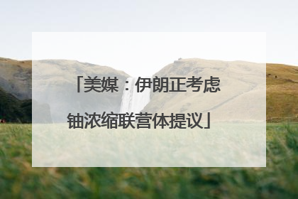 美媒：伊朗正考虑铀浓缩联营体提议