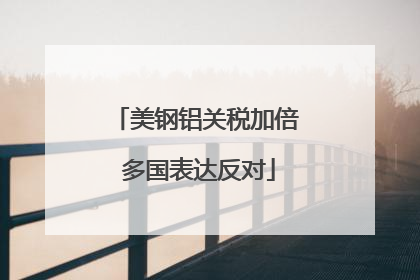 美钢铝关税加倍 多国表达反对