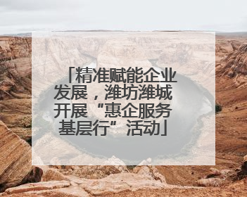 精准赋能企业发展，潍坊潍城开展“惠企服务基层行”活动