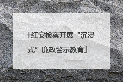 红安检察开展“沉浸式”廉政警示教育