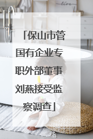 保山市管国有企业专职外部董事刘燕接受监察调查