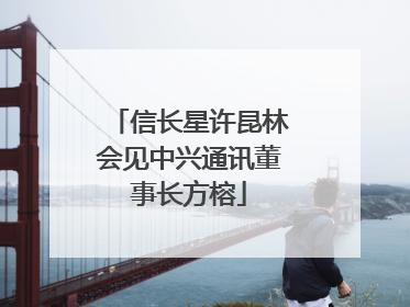 信长星许昆林会见中兴通讯董事长方榕