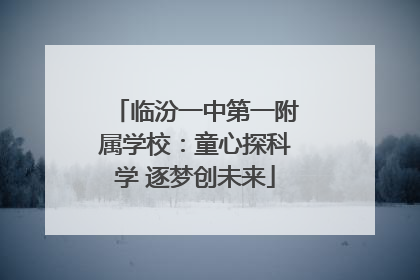 临汾一中第一附属学校：童心探科学 逐梦创未来