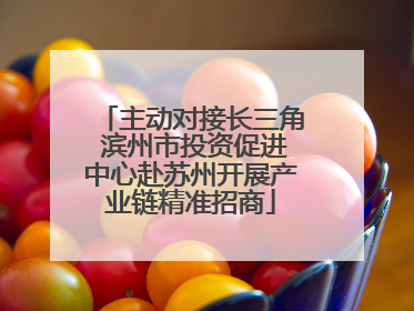 主动对接长三角 滨州市投资促进中心赴苏州开展产业链精准招商