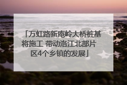 万虹路新庵岭大桥桩基将施工 带动洛江北部片区4个乡镇的发展