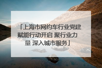 上海市网约车行业党建赋能行动开启 聚行业力量 深入城市服务