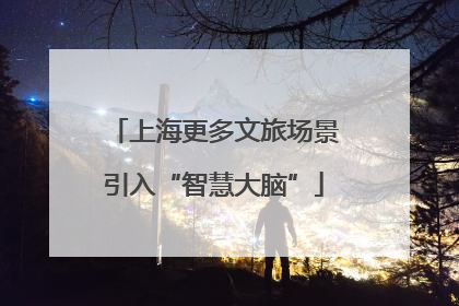 上海更多文旅场景引入“智慧大脑”