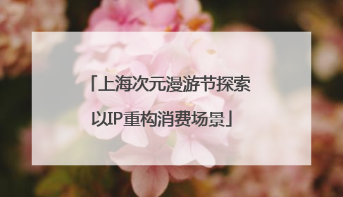 上海次元漫游节探索以IP重构消费场景