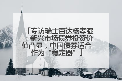 专访瑞士百达杨孝强：新兴市场债券投资价值凸显，中国债券适合作为“稳定器”