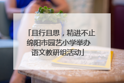 且行且思，精进不止 绵阳市园艺小学举办语文教研组活动