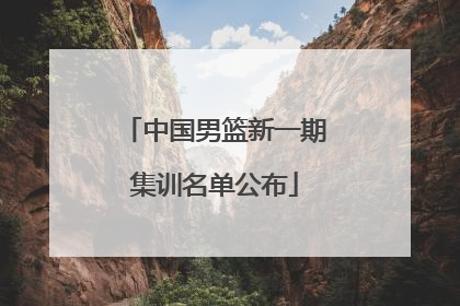 中国男篮新一期集训名单公布