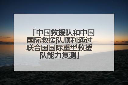 中国救援队和中国国际救援队顺利通过联合国国际重型救援队能力复测
