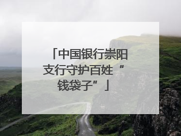 中国银行崇阳支行守护百姓“钱袋子”