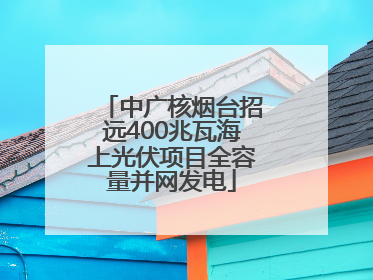 中广核烟台招远400兆瓦海上光伏项目全容量并网发电