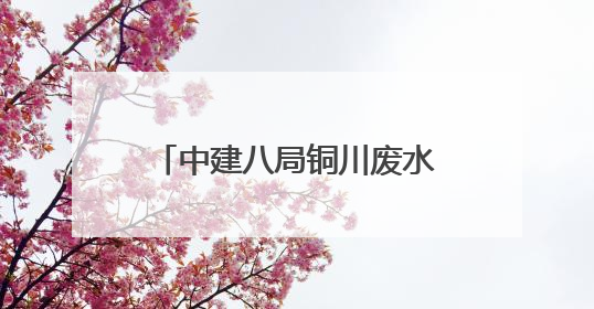 中建八局铜川废水处理站项目废水深度处理（零排放）站全面通水调试