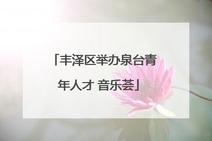 丰泽区举办泉台青年人才 音乐荟