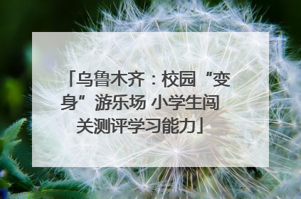 乌鲁木齐：校园“变身”游乐场 小学生闯关测评学习能力