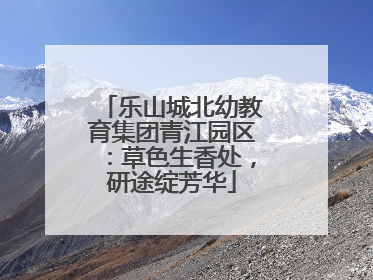 乐山城北幼教育集团青江园区：草色生香处，研途绽芳华