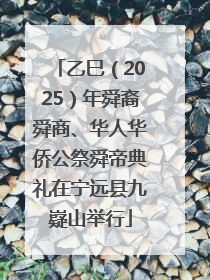 乙巳（2025）年舜裔舜商、华人华侨公祭舜帝典礼在宁远县九嶷山举行