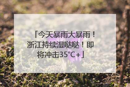今天暴雨大暴雨！浙江持续湿哒哒！即将冲击35℃+