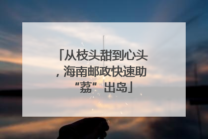 从枝头甜到心头，海南邮政快速助“荔”出岛