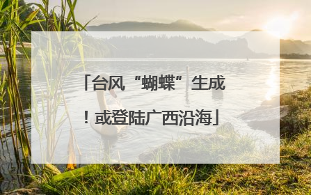 台风“蝴蝶”生成！或登陆广西沿海