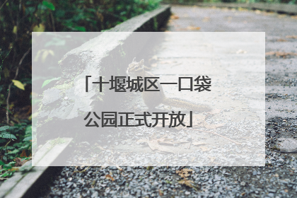 十堰城区一口袋公园正式开放