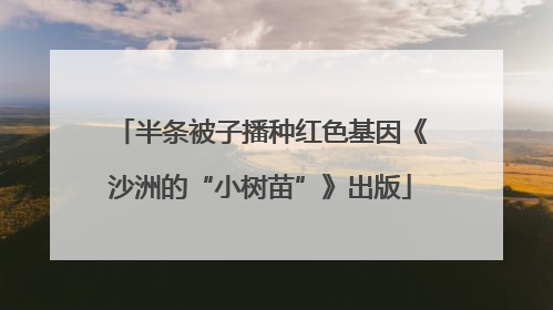 半条被子播种红色基因《沙洲的“小树苗”》出版
