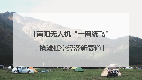 南阳无人机“一网统飞”，抢滩低空经济新赛道